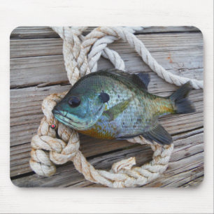 Tapis De Souris Poisson rouge sur quai et corde