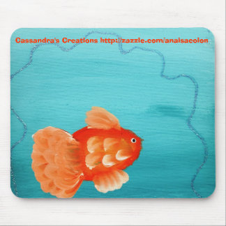 TAPIS DE SOURIS POISSON ROUGE UN MOUSEPAD DE NATATION