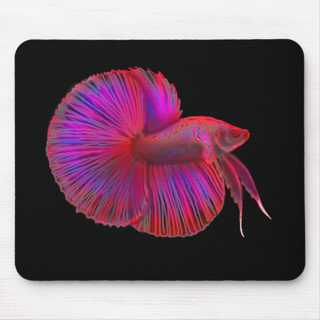 Tapis De Souris Poissons de combat siamois Mousepad de Betta (Devant)