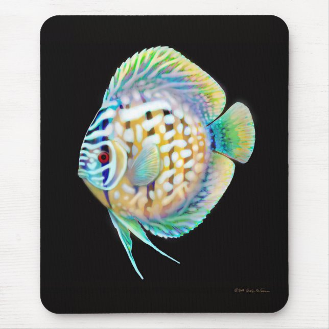 Tapis De Souris Poissons Mousepad d'aquarium de disque (Devant)