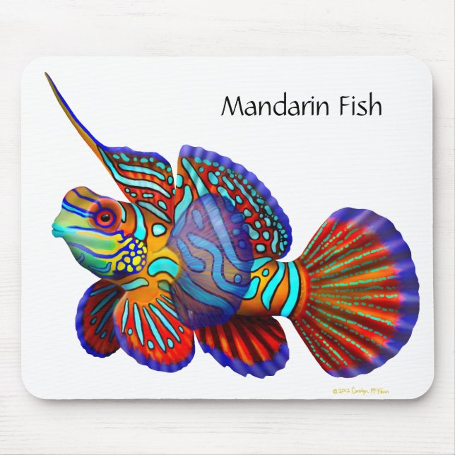 Tapis De Souris Poissons Mousepad de Goby Dragonet de mandarine (Devant)