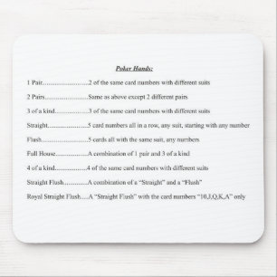 Tapis De Souris Poker Hands