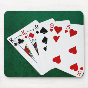 Tapis De Souris Poker Hands - Two Pair - King, Nine