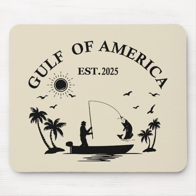 Tapis De Souris Pôle de pêche américain patriotique (Devant)