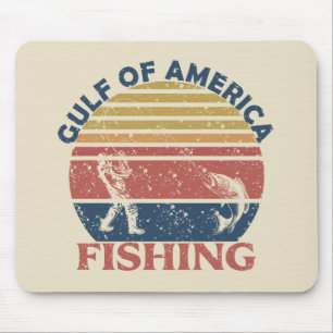 Tapis De Souris Pôle de pêche du golfe d'Amérique patriotique amér