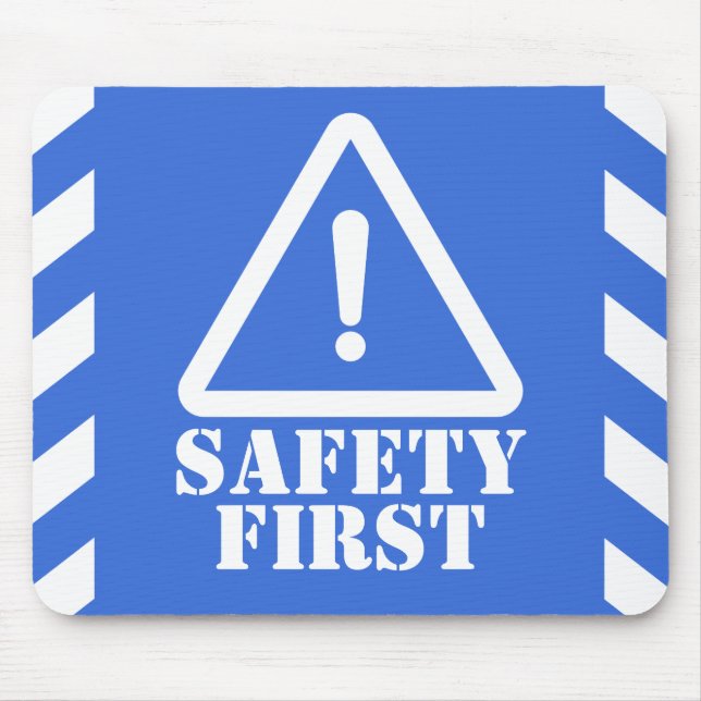 Tapis De Souris Police Blue Safety d'abord (Devant)