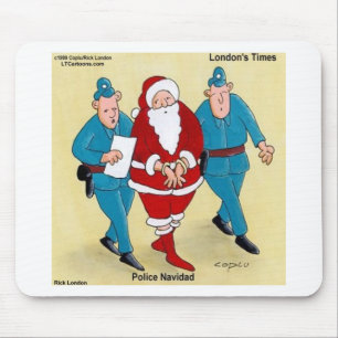 Tapis De Souris Police Navidad : Père Noël A Été Très Mauvais