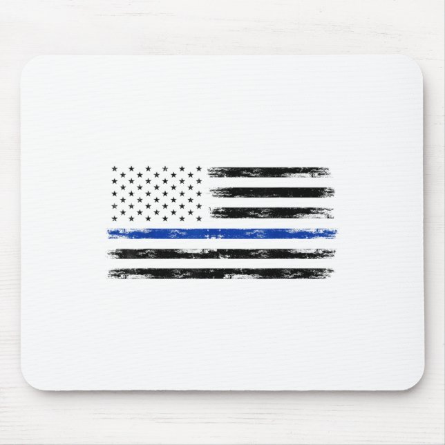 Tapis De Souris Police Officier Us États-Unis Drapeau Américain Mi (Devant)