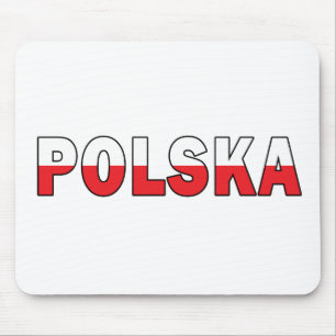 Tapis De Souris Polska aux couleurs du drapeau polonais
