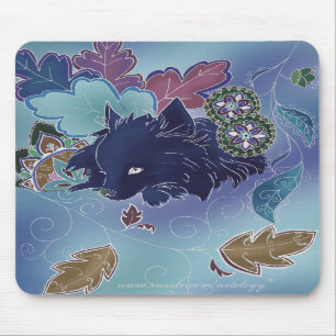 Tapis De Souris Pomeranian de minuit Mousepad