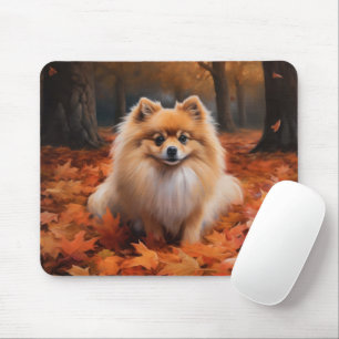 Tapis De Souris Poméranie en automne Feuilles Automne Inspire
