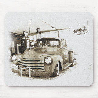 Tapis De Souris Pompes vintages à collecte et à gaz de hot rod