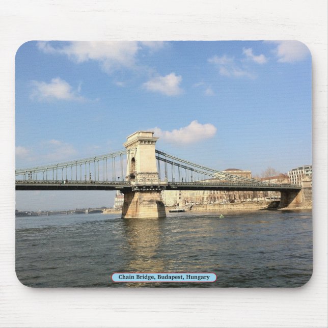 Tapis De Souris Pont à chaînes, Budapest, Hongrie (Devant)