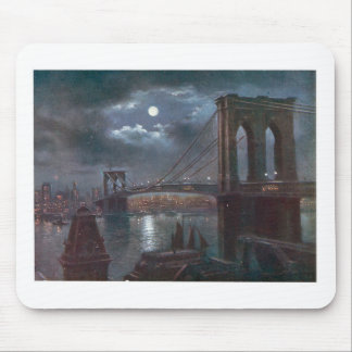 Tapis De Souris Pont de Brooklyn par clair de lune