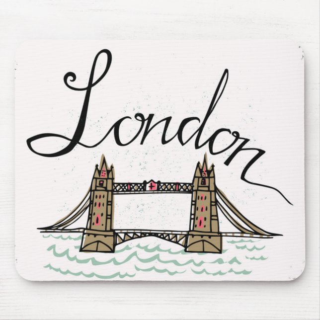 Tapis De Souris Pont en lettres de Londres de main (Devant)
