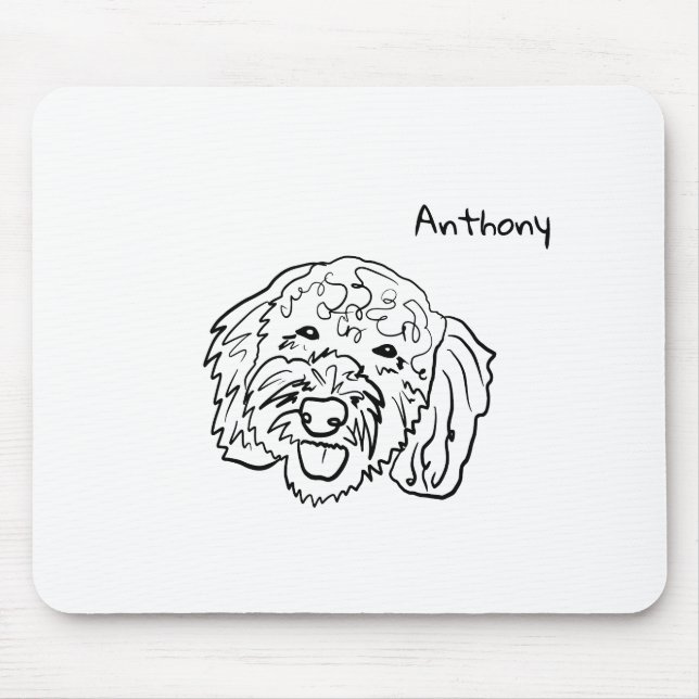 Tapis De Souris Poodle Love - Carte de souris personnalisable (Devant)
