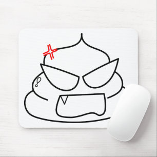 Tapis De Souris Poop en colère - Brootsch le PooPoo