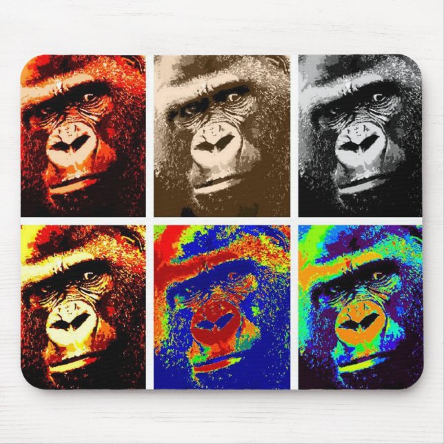 Tapis De Souris Pop Art Gorillas (Devant)
