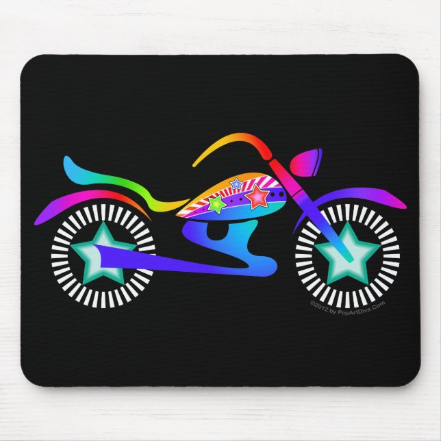 Tapis De Souris Pop Art MOTORCYCLE Mousepad (Devant)