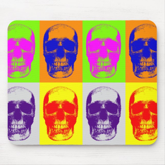 Tapis De Souris Pop Art Skull (Devant)
