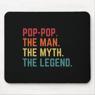 Tapis De Souris Pop-pop Man Myth Légende Daddy Grandpa Fête des pè