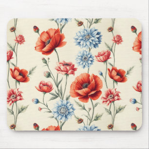 Tapis De Souris Poppy et Dahlia