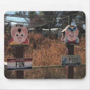 Tapis De Souris Porc Chop, Fun Pigs, Idaho Drôle Signes