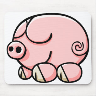 Tapis De Souris Porc de bande dessinée