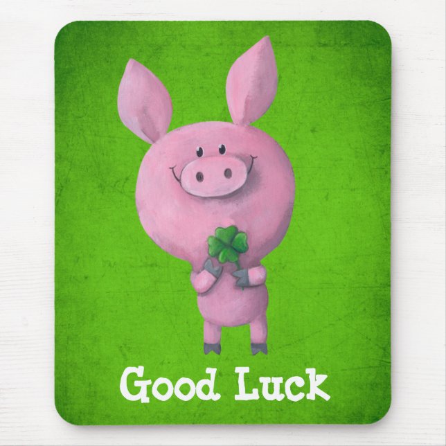 Tapis De Souris Porc de bonne chance (Devant)