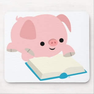 Tapis De Souris Porcelet mignon Mousepad de lecture de bande