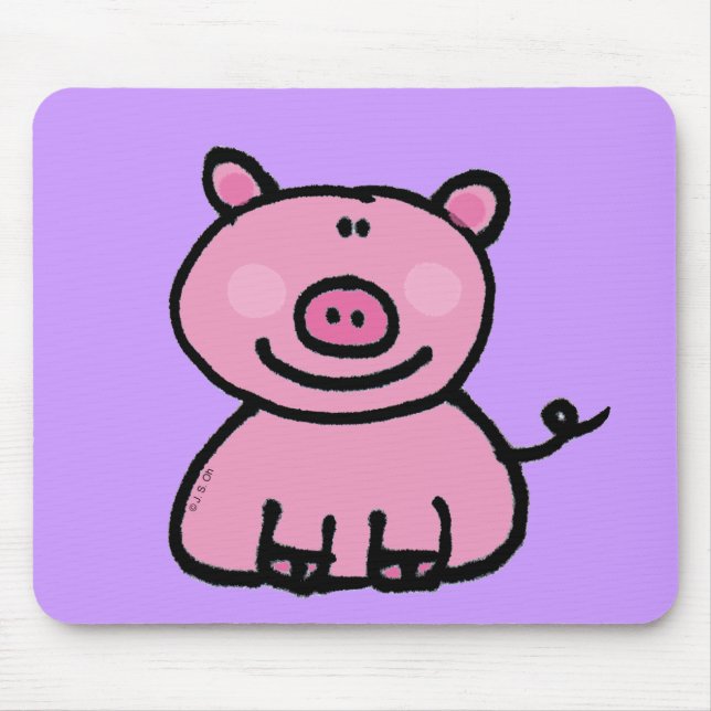 Tapis De Souris Porcin rose (Devant)