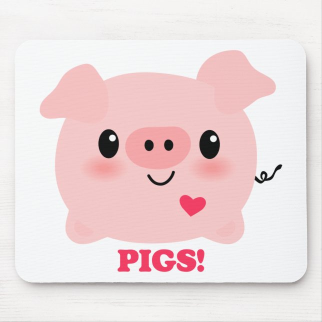Tapis De Souris Porcs d'amour de Kawaii I (Devant)