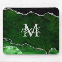 Porte en marbre vert et argent