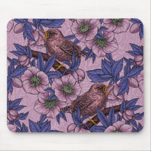 Tapis De Souris Porté et hélico, rose et violet