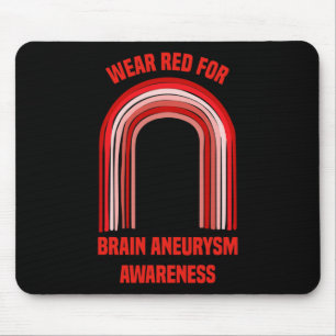 Tapis De Souris Porter le rouge pour l'Aneurysme cérébral Sensibil