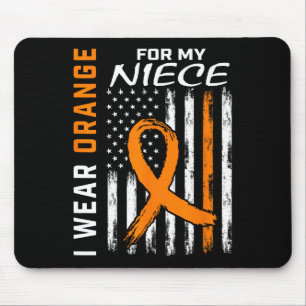 Tapis De Souris Porter Orange Niece Sclérose Multiple Ms Drapeaux