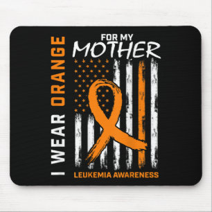 Tapis De Souris Porter Orange pour ma mère Leucémie Sensibilisatio