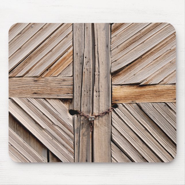 Tapis De Souris Portes en bois verrouillées (Devant)