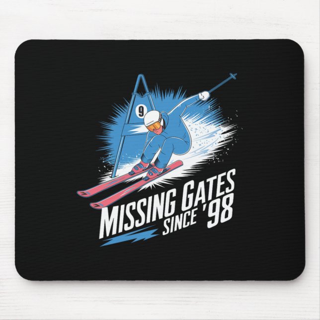 Tapis De Souris Portes manquantes depuis 98 Ski alpin  (Devant)