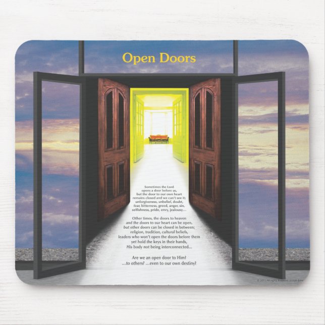 Tapis De Souris Portes ouvertes (coupure en nuages) par Joseph (Devant)