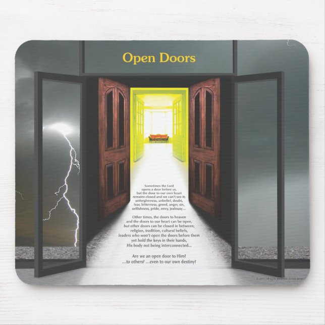 Tapis De Souris Portes ouvertes (foudre) par Joseph James (Devant)