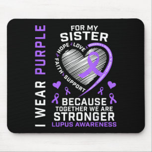 Tapis De Souris Portez du violet pour le mois de sensibilisation a