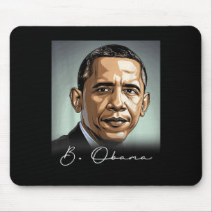 Tapis De Souris Portrait Barack Obama Président Patriotique
