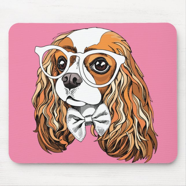 Tapis De Souris Portrait cavalier d'épagneul du Roi Charles (Devant)