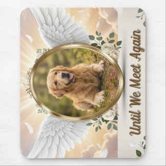 Tapis De Souris Portrait commémoratif personnalisé d'ailes d'ange
