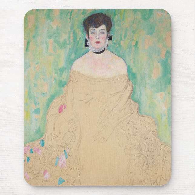 Tapis De Souris Portrait d'Amalie Zuckerkandl par Gustav Klimt (Devant)