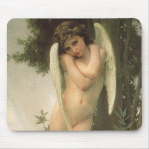 Tapis De Souris Portrait d'ange de Cupidon par Bouguereau