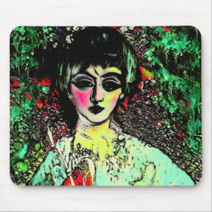 Tapis De Souris Portrait de Beauté Gothique