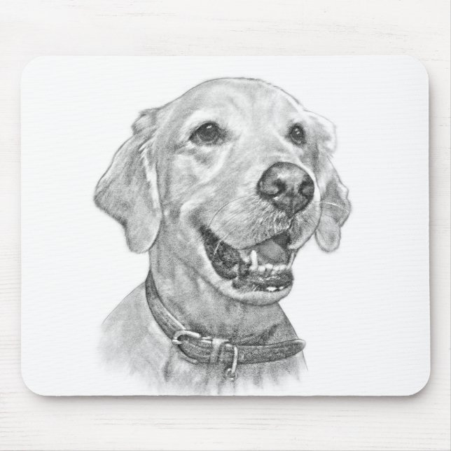 Tapis De Souris Portrait de golden retriever (Devant)