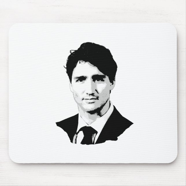Tapis De Souris Portrait de Justin Trudeau (Devant)